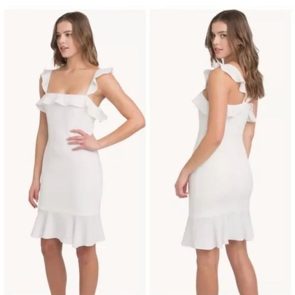 Black Halo Dresses & Skirts - Black Halo • Faith Ruffle Dress